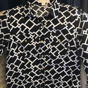 Michael Kors long sleeve cotton blouse. Size Med.